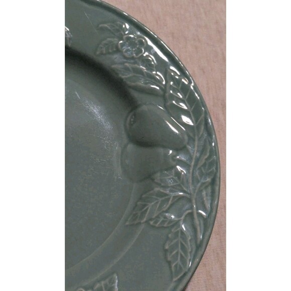 5 Savoir Vivre Fruit Promenade Celadon Salad Plates  8 1/8" Discontinued EUC - Picture 5 of 9